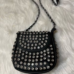 Black Studded Crossbody